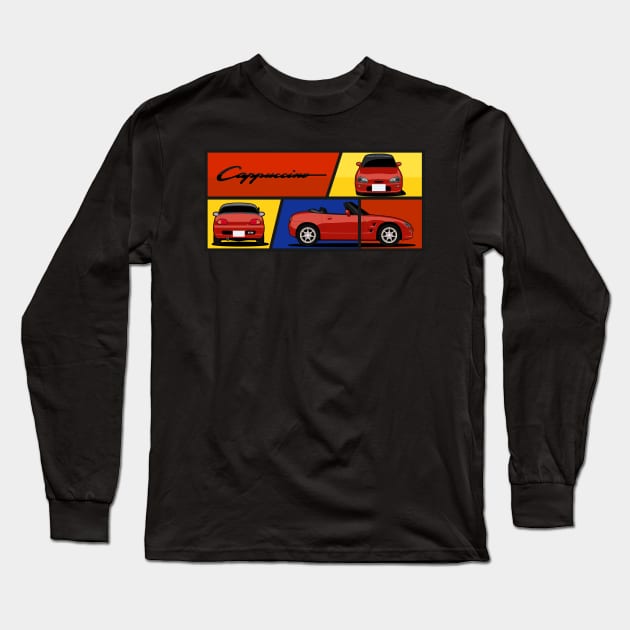 Suzuki Cappuccino Long Sleeve T-Shirt by AutomotiveArt